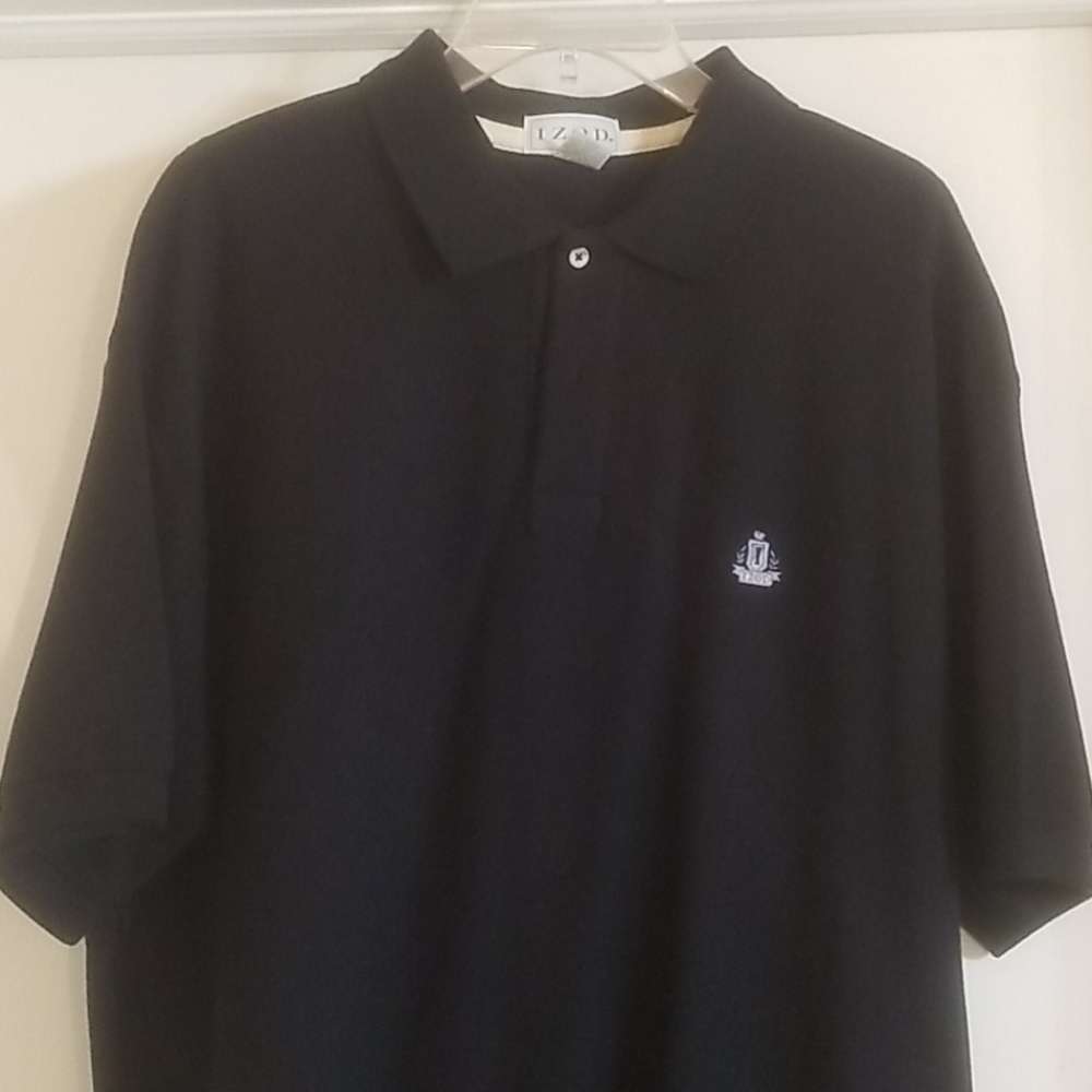 Black polo shirt